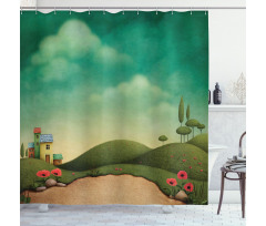 Abandoned Village Houses Shower Curtain