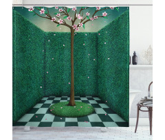Outdoor Garden Maze Shower Curtain