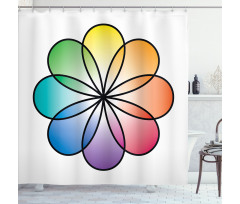 Flower of Life Motif Shower Curtain