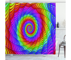 Contemporary Psychedelic Shower Curtain