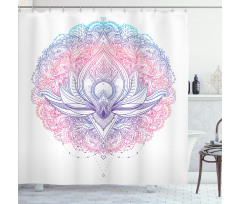 Abstract Lotus Shower Curtain