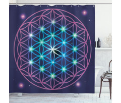Ombre Flower of Life Shower Curtain