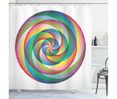 Spiral Rosette Pattern Shower Curtain
