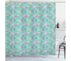 Rising Hot Balloons Shower Curtain