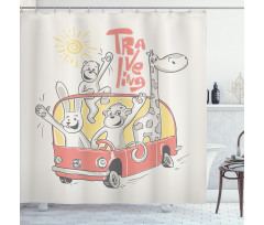 Traveling Animals Shower Curtain