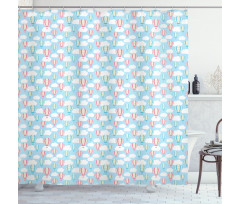 Heart Shape Basket Shower Curtain