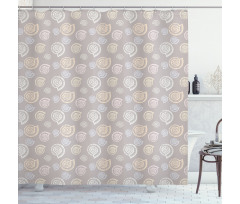 Sketch of Moon Snail Shower Curtain