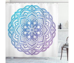 Gradient Floral Shower Curtain