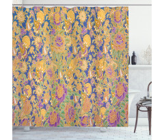 Graphic Indonesian Batik Shower Curtain