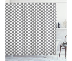 Curved Lines Mosaic Shower Curtain