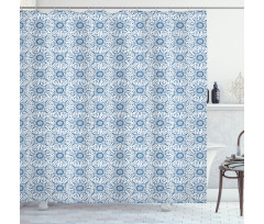 Dutch Floral Tile Shower Curtain
