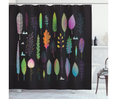 Autumn Forest Ecosystem Shower Curtain