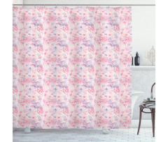 Pink Shade Rose Blending Shower Curtain