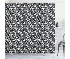 Fractal Geometry Tiles Shower Curtain