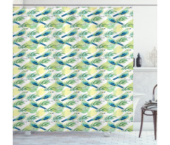 Watercolored Sparrow Shower Curtain