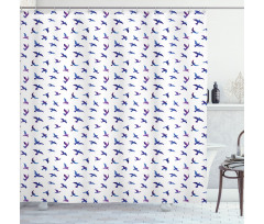 Flying Pigeons and Doves Shower Curtain