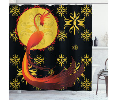 Phoenix and Foolmoon Shower Curtain