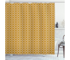 Geometric Shapes 60s Shower Curtain