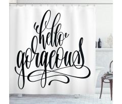 Calligraphy Font Shower Curtain