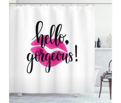 Pink Lipstick Shower Curtain