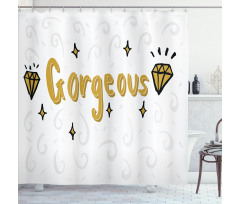 Word and Diamond Shower Curtain