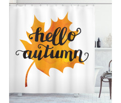 Maple Leaf and Words Shower Curtain