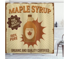 Maple Syrup with Stripes Shower Curtain