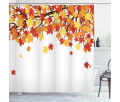 Romantic Fall Season Shower Curtain