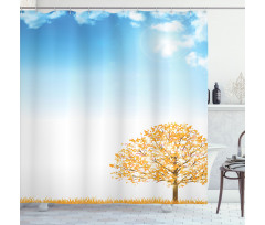 Pastoral Maple Tree Shower Curtain