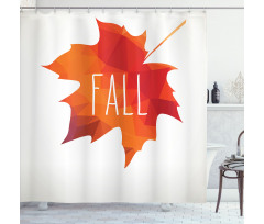 Low Poly Maple Leaf Shower Curtain