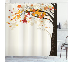 Semtember Maple Leaves Shower Curtain