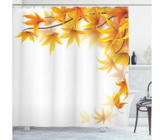 Maple Leaf Branches Shower Curtain