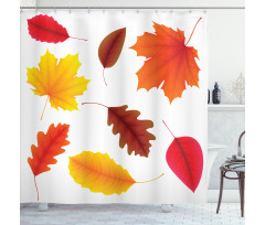 Autumn Foliage Flora Shower Curtain