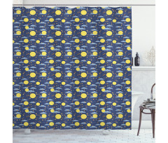 Smiling Moons Sleep Time Shower Curtain