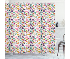 Ornamental Blossoms Art Shower Curtain