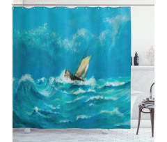Sail in Stormy Weather Shower Curtain