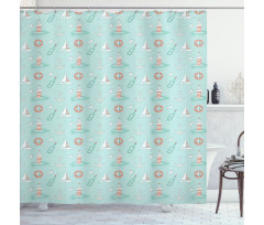 Dashed Trace Font Shower Curtain