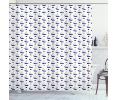 Minimalist Boat Design Shower Curtain