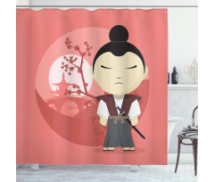 Funny Japan Cartoon Shower Curtain