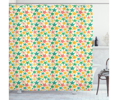 Ocean Wildlife Pattern Shower Curtain