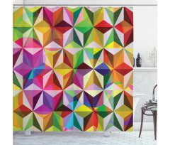 Sixties Rainbow Cubes Shower Curtain