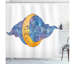 Antique Swirled Cloud Shower Curtain
