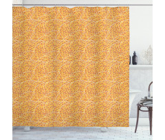 Autumn Leaf Spirals Shower Curtain