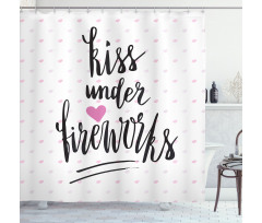 Hearts and Lipstick Shower Curtain