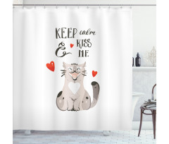 Cartoon Cat Shower Curtain