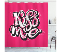 Modern Calligraphy Shower Curtain