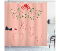 Romantic Christmas Shower Curtain