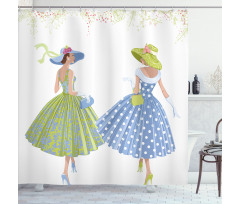 Dressed 2 Women Shower Curtain