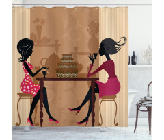 Women Chatting Shower Curtain
