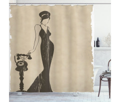 Female Model Call Shower Curtain